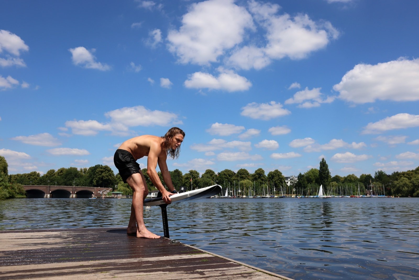 Outdoor editorial lifestyle frame of Dylan Wichmann in Germany.